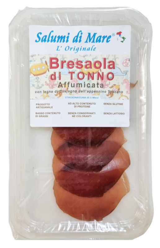 Sliced cured and smoked tuna bresaola 6 x 50gr